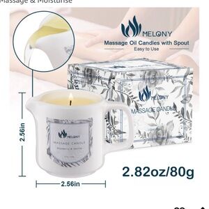 Melony Soy Massage Oil Candle blueberry & Vanilla Shea and Cocoa Butter 2.82 OZ
